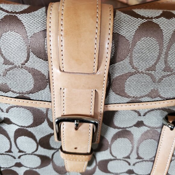 Coach Signature Jacquard with Leather Trim Satchel K3J-6648 - Picture 5 of 12